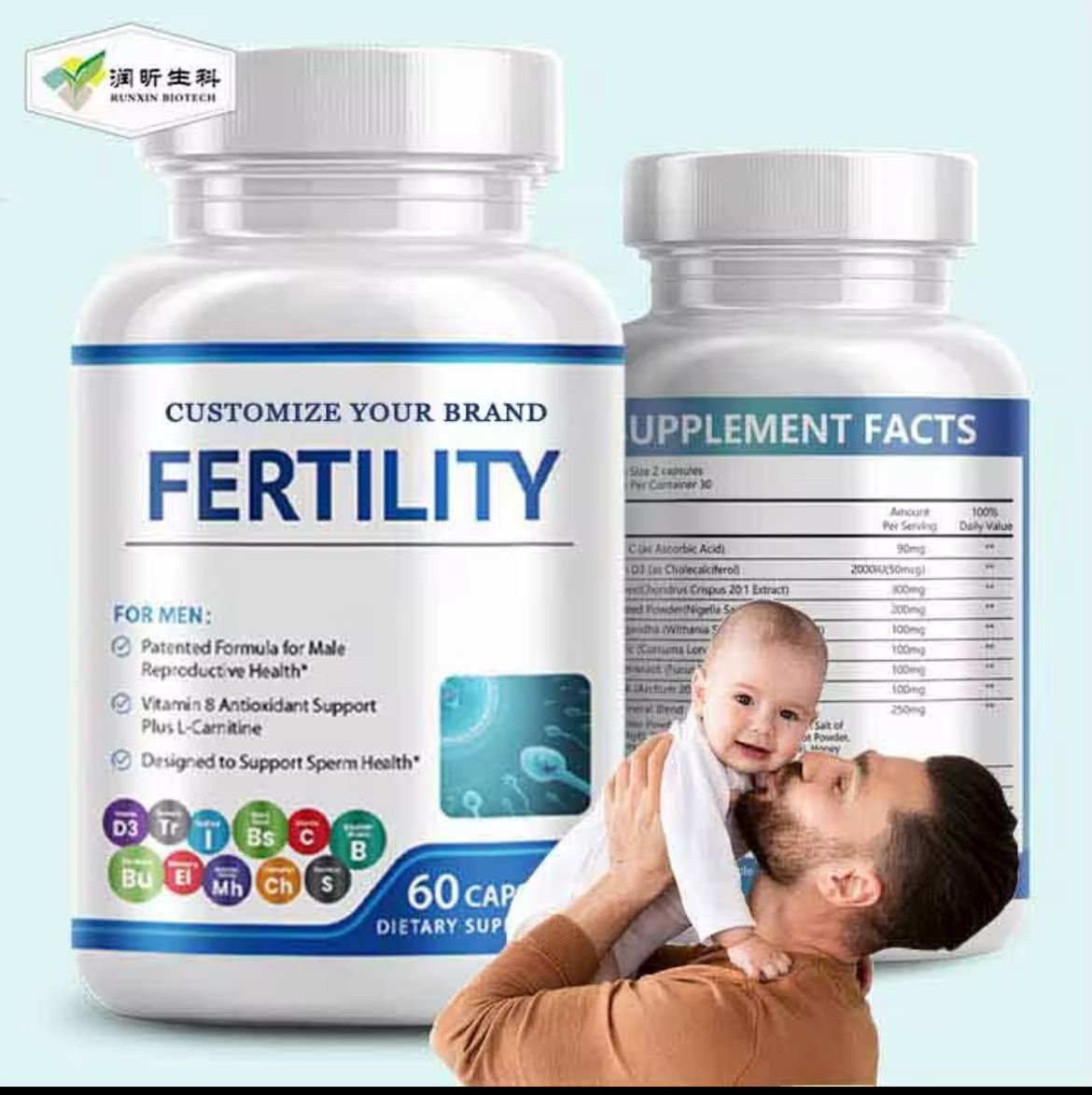 Capsules et comprimés de fertilité masculine